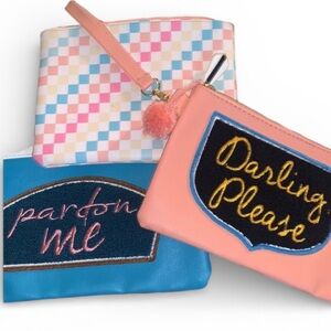 Bundle Of 3 Super Cute Cosmetic Bags